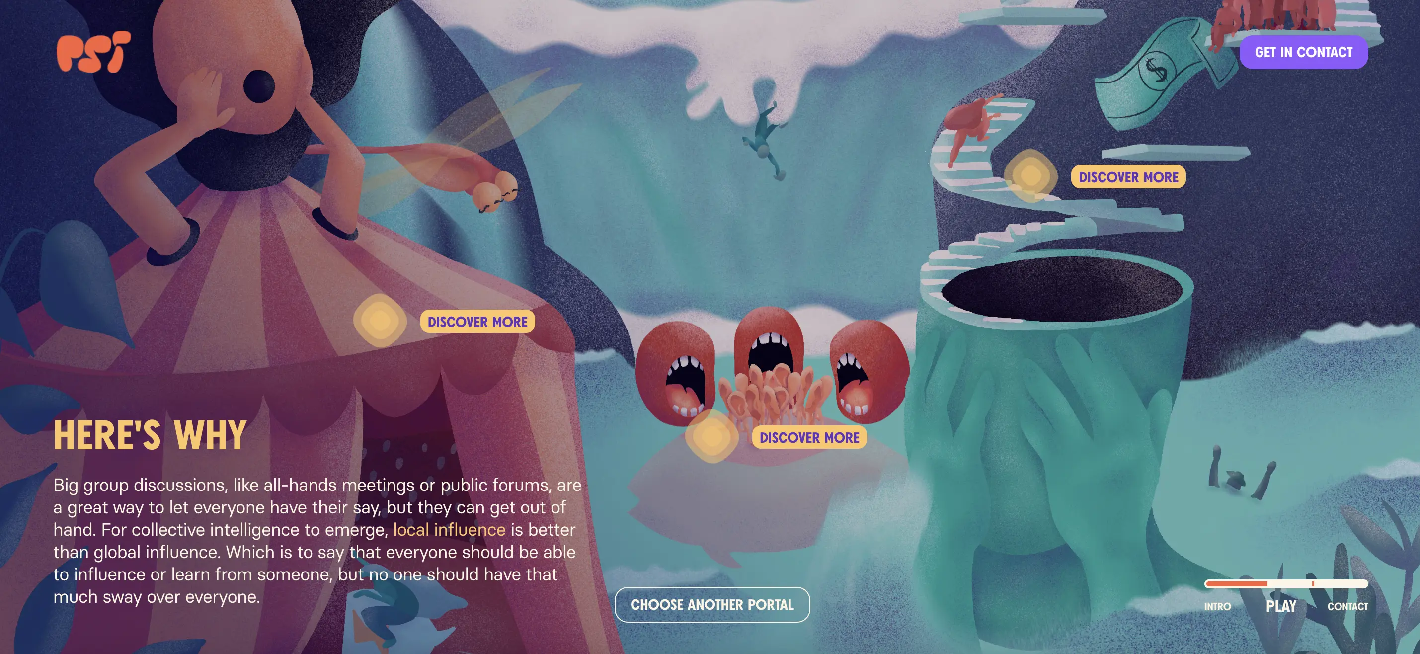 Learning screen: local vs global influence.