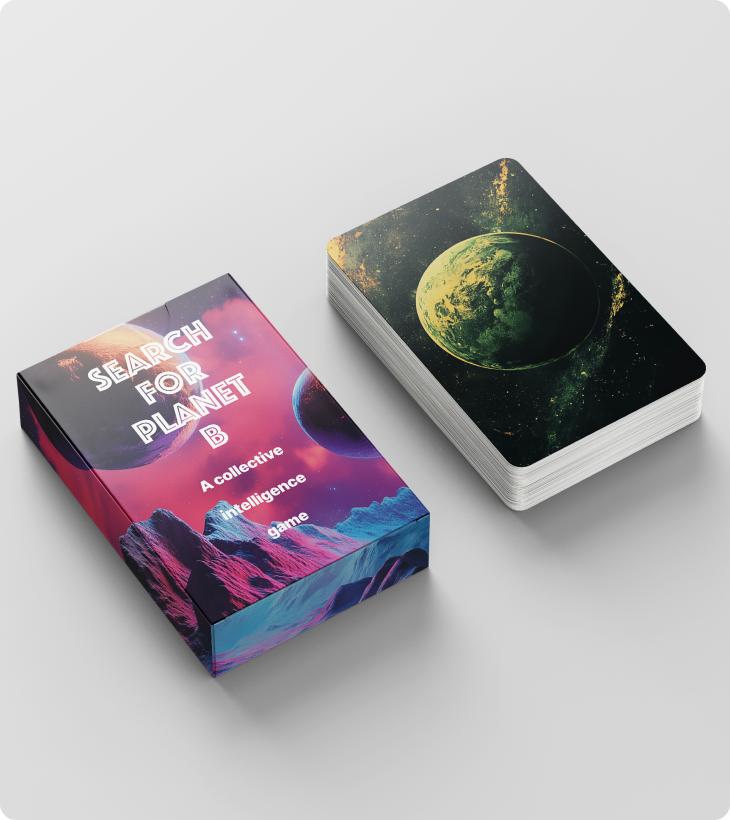 Product shot: Planet B box and card deck